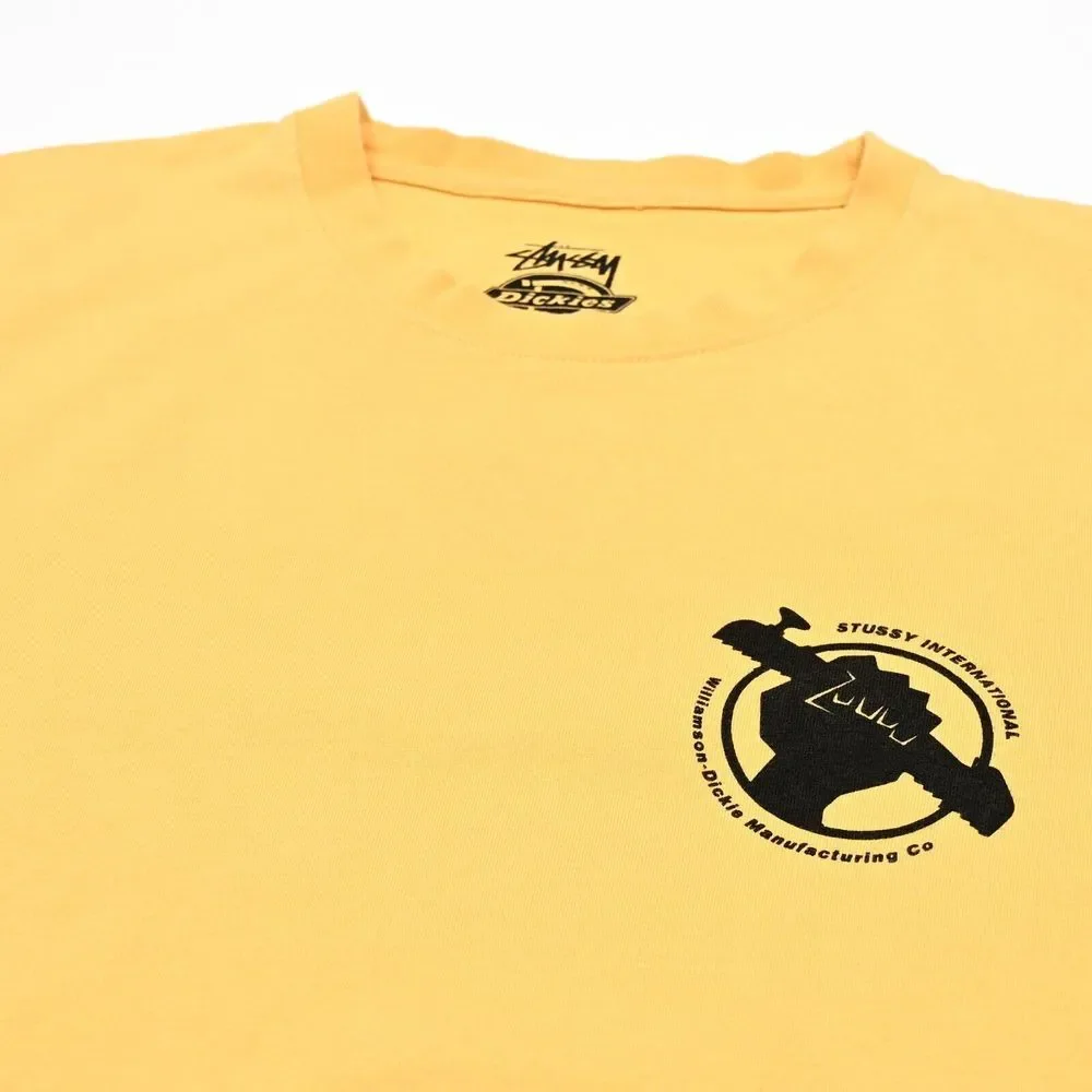 Stussy X Dickies Tool Tee Mens Shirt Small Yellow International‎ Workgear Tee